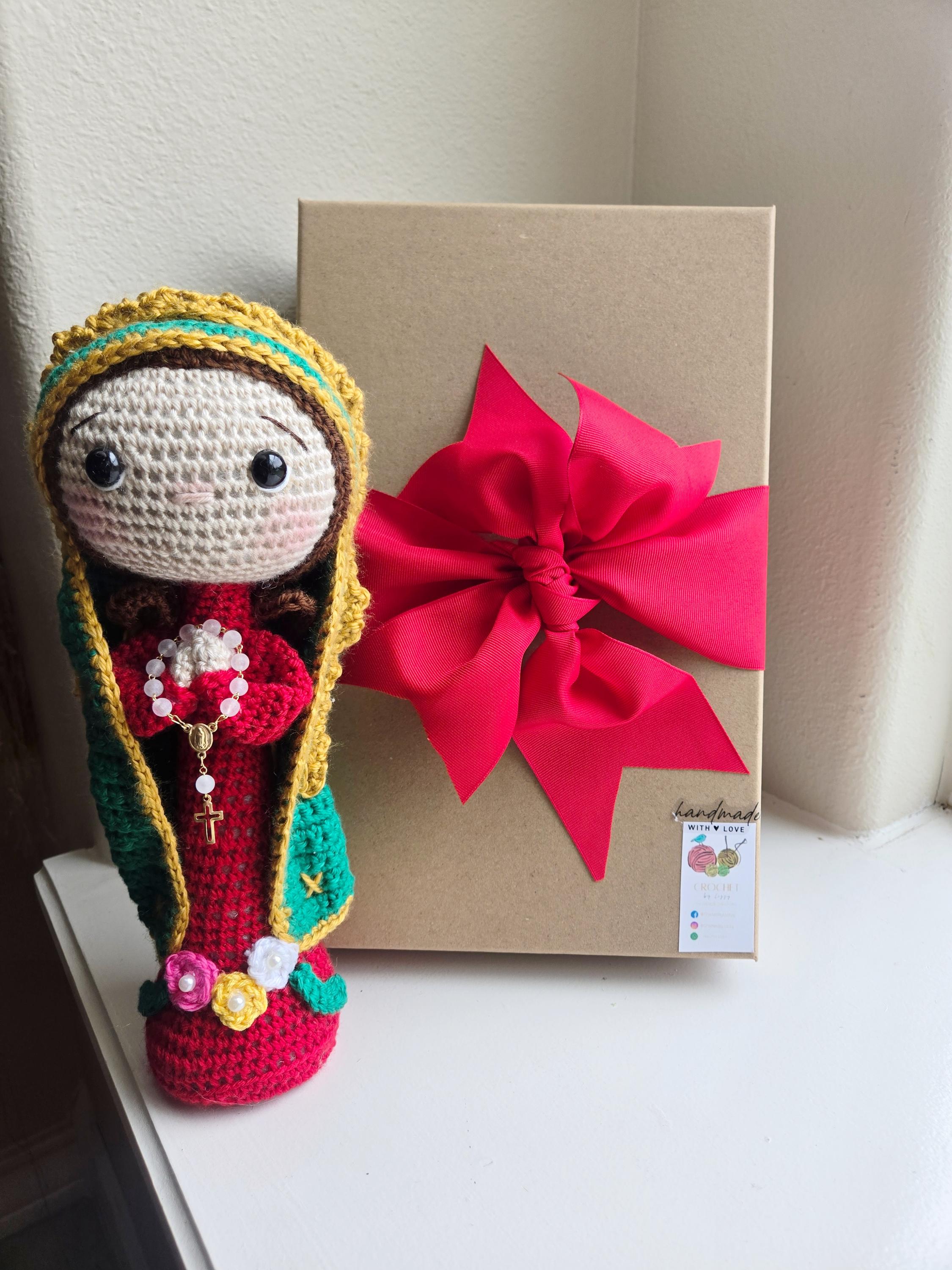 Handmade Crochet Virgin of Guadalupe 13 inches Personalized