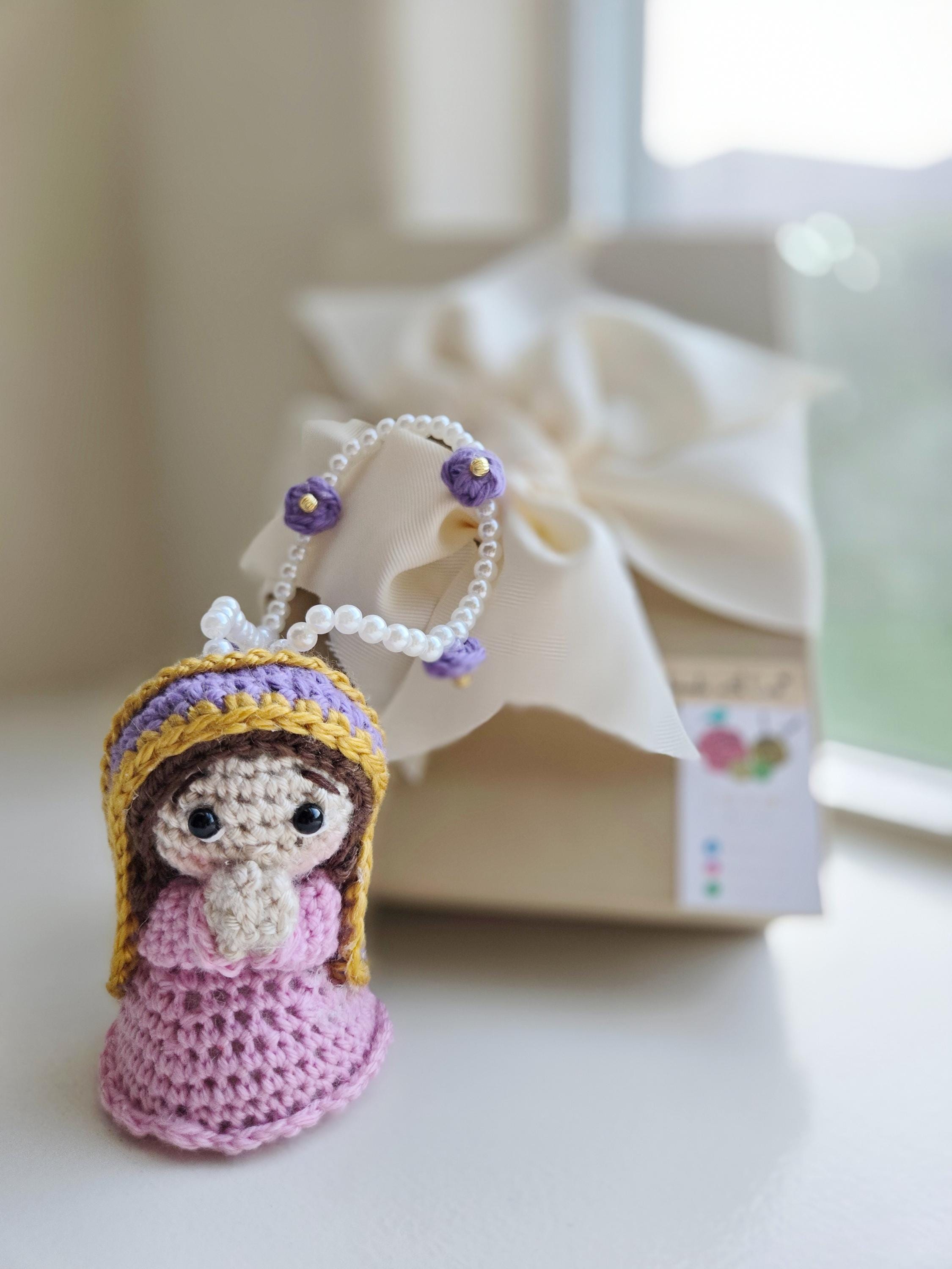 Handmade Crochet  Virgin Charm Car