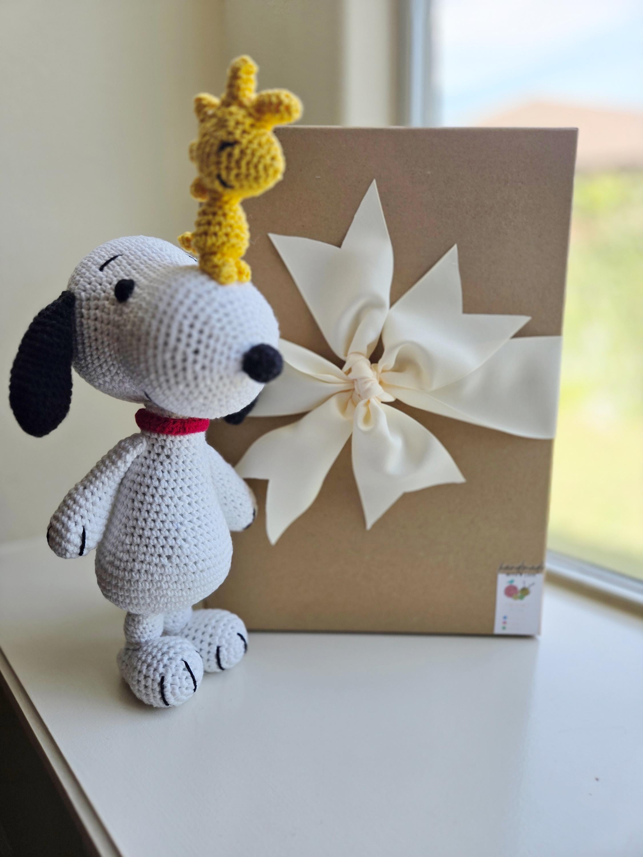 Crochet Snoopy and Woodstock Doll Amigurumi Handmade