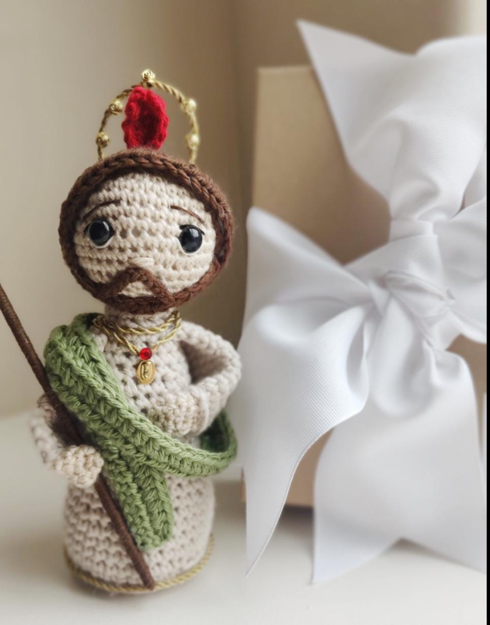 Handmade Crochet St. Jude Thaddeus Doll | Acrylic & Yarn, Gift Box