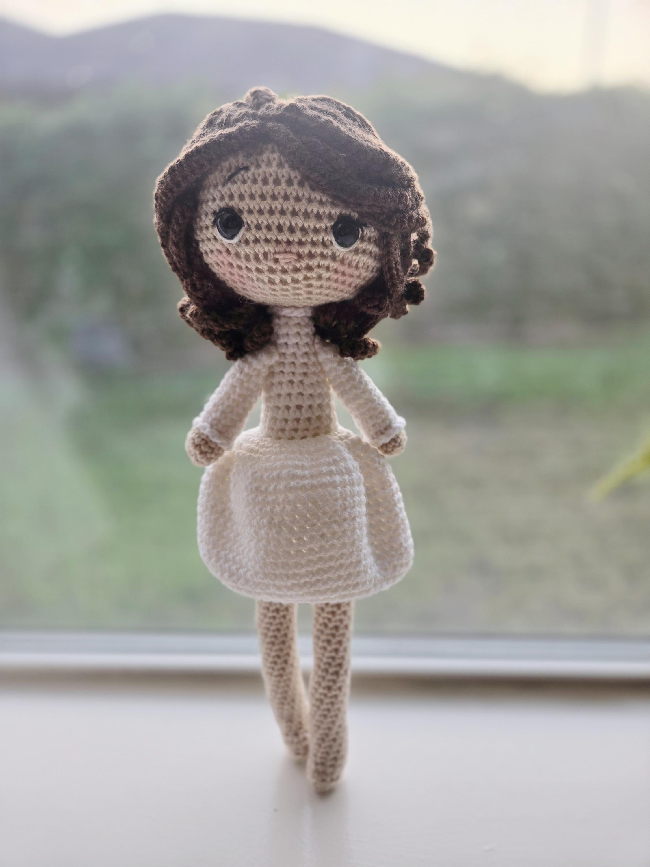 Handmade Crochet Doll Personalized (13in) - Packaged in Elegant Box, Ready as a Gift!
