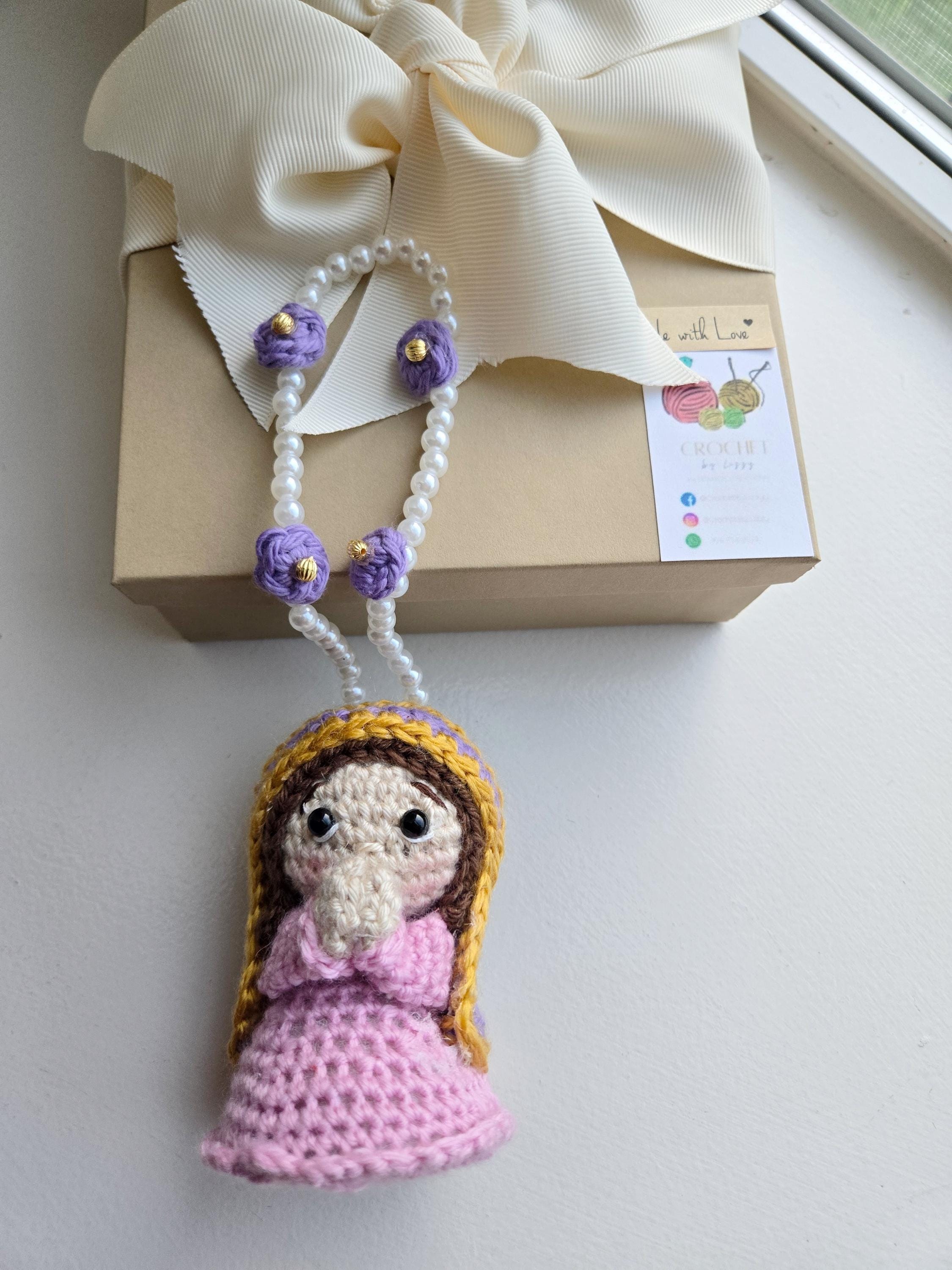 Handmade Crochet  Virgin Charm Car
