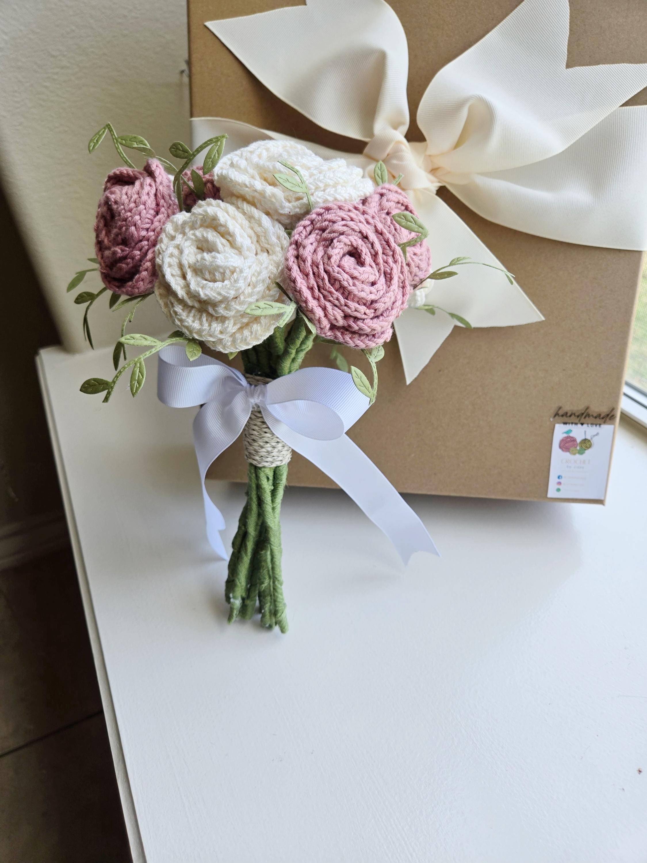 Bouquet Crochet Rose Flowers 12