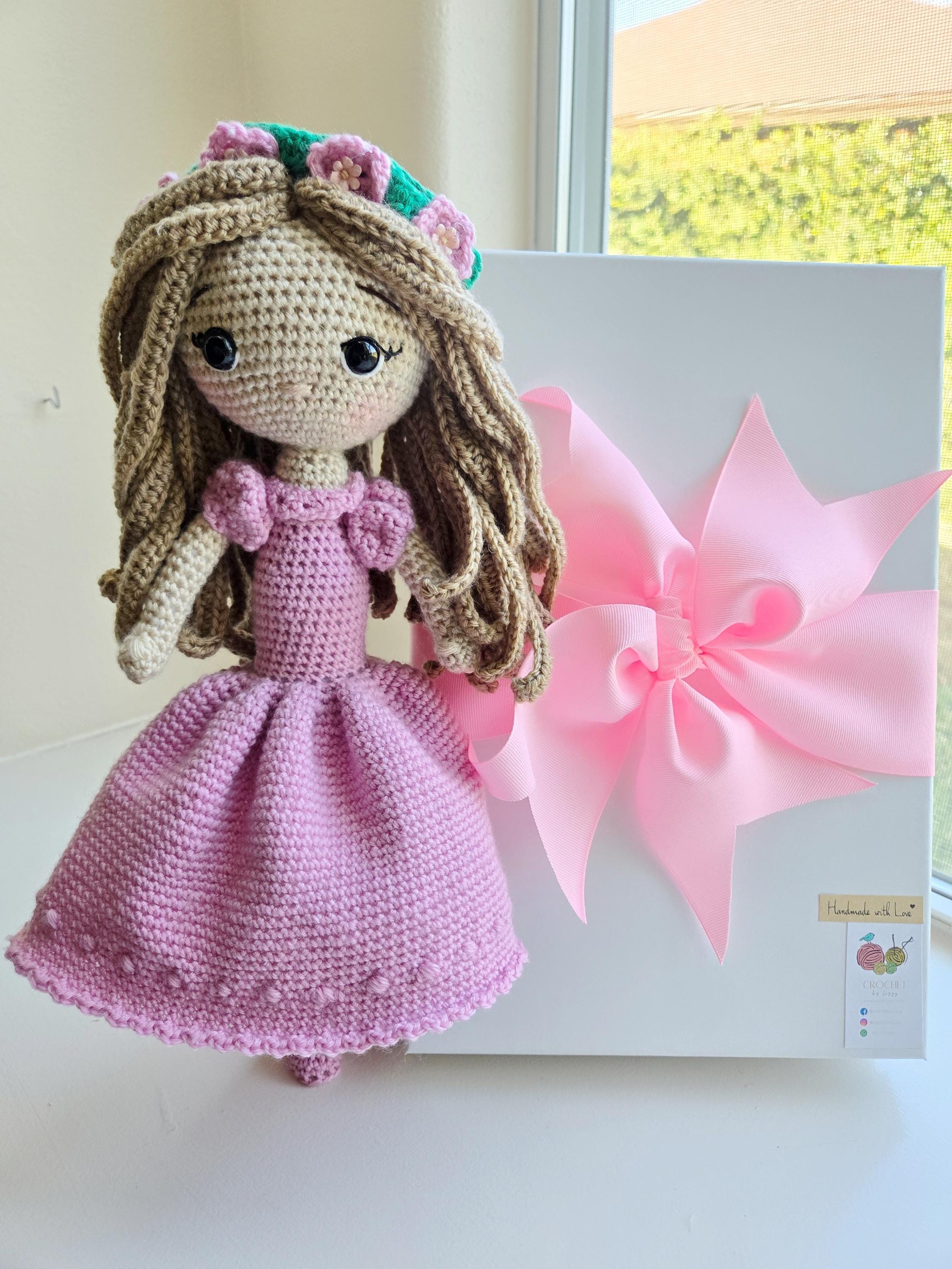 Handmade Crochet Doll - 13" with dress