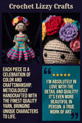 Handmade Frida Kahlo with beautiful dress 13 inches