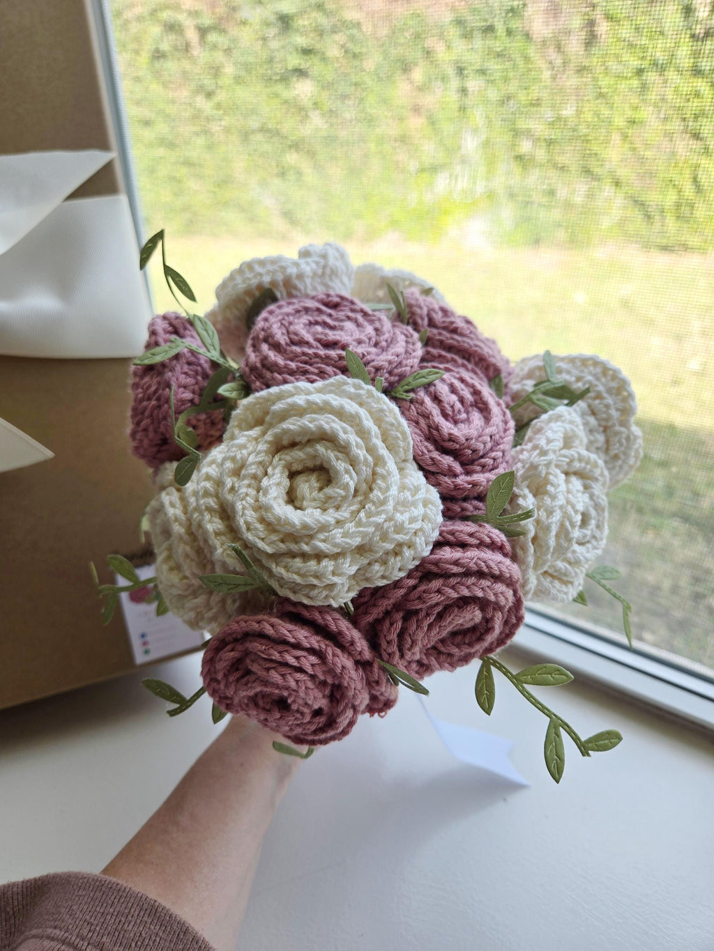 Bouquet Crochet Rose Flowers 12