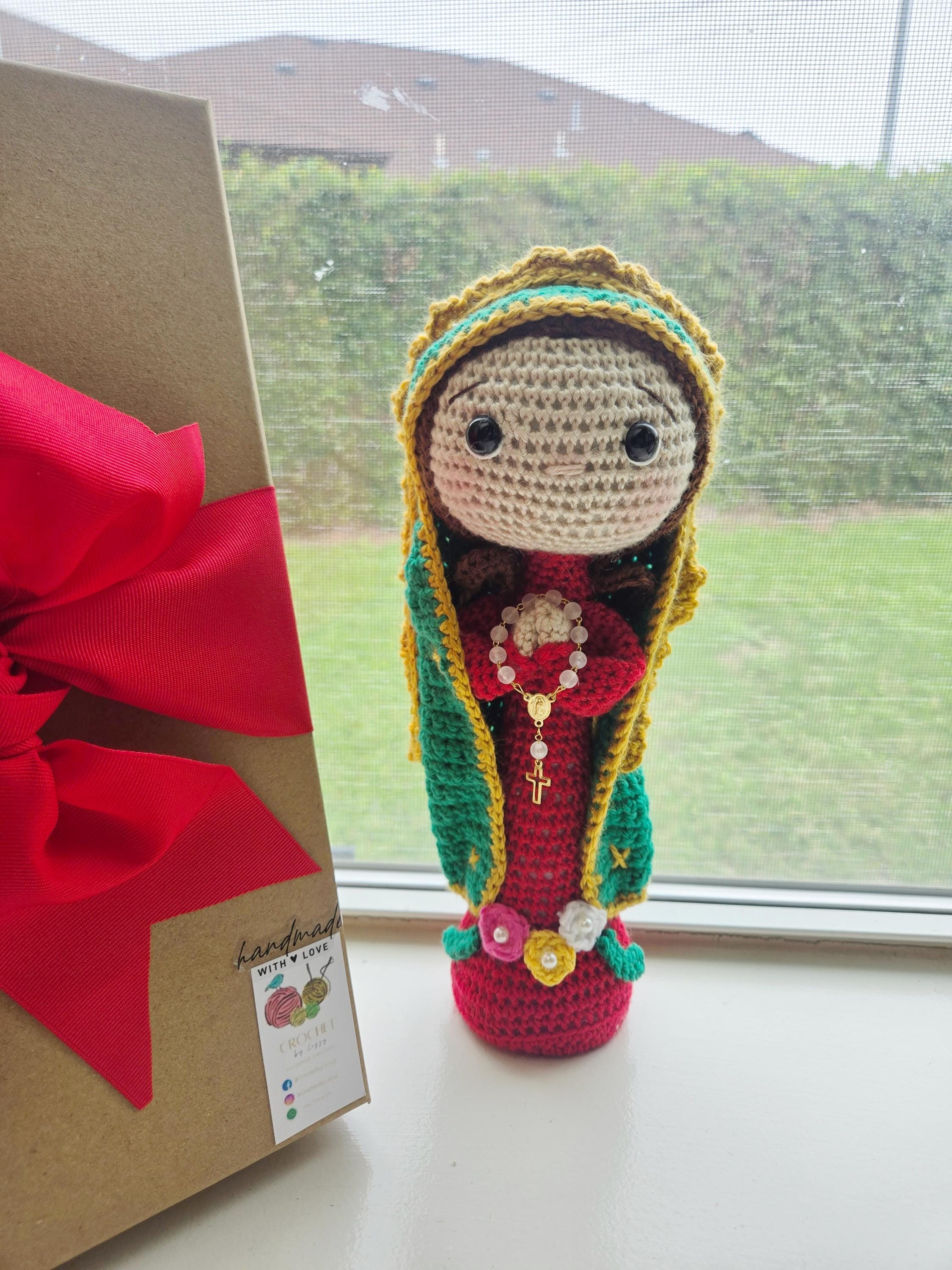 Handmade Crochet Virgin of Guadalupe 13 inches Personalized