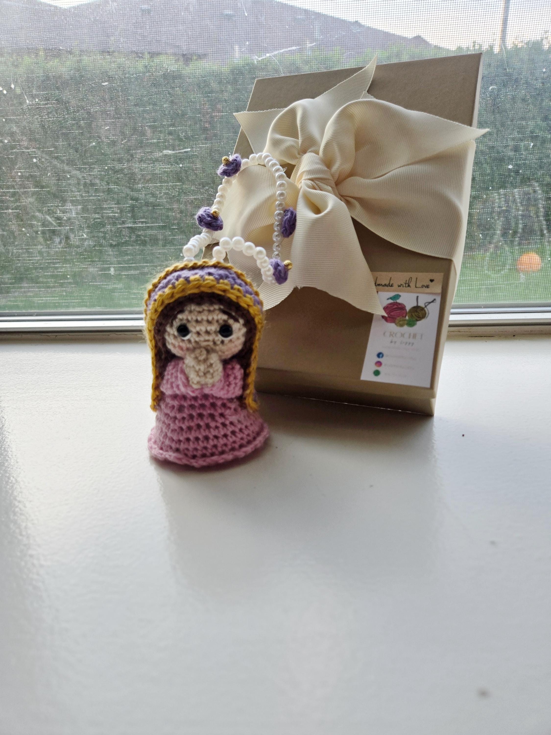 Handmade Crochet  Virgin Charm Car