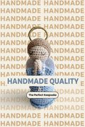 Handmade Crochet Little Blue Angel with White Rosary 7 inches