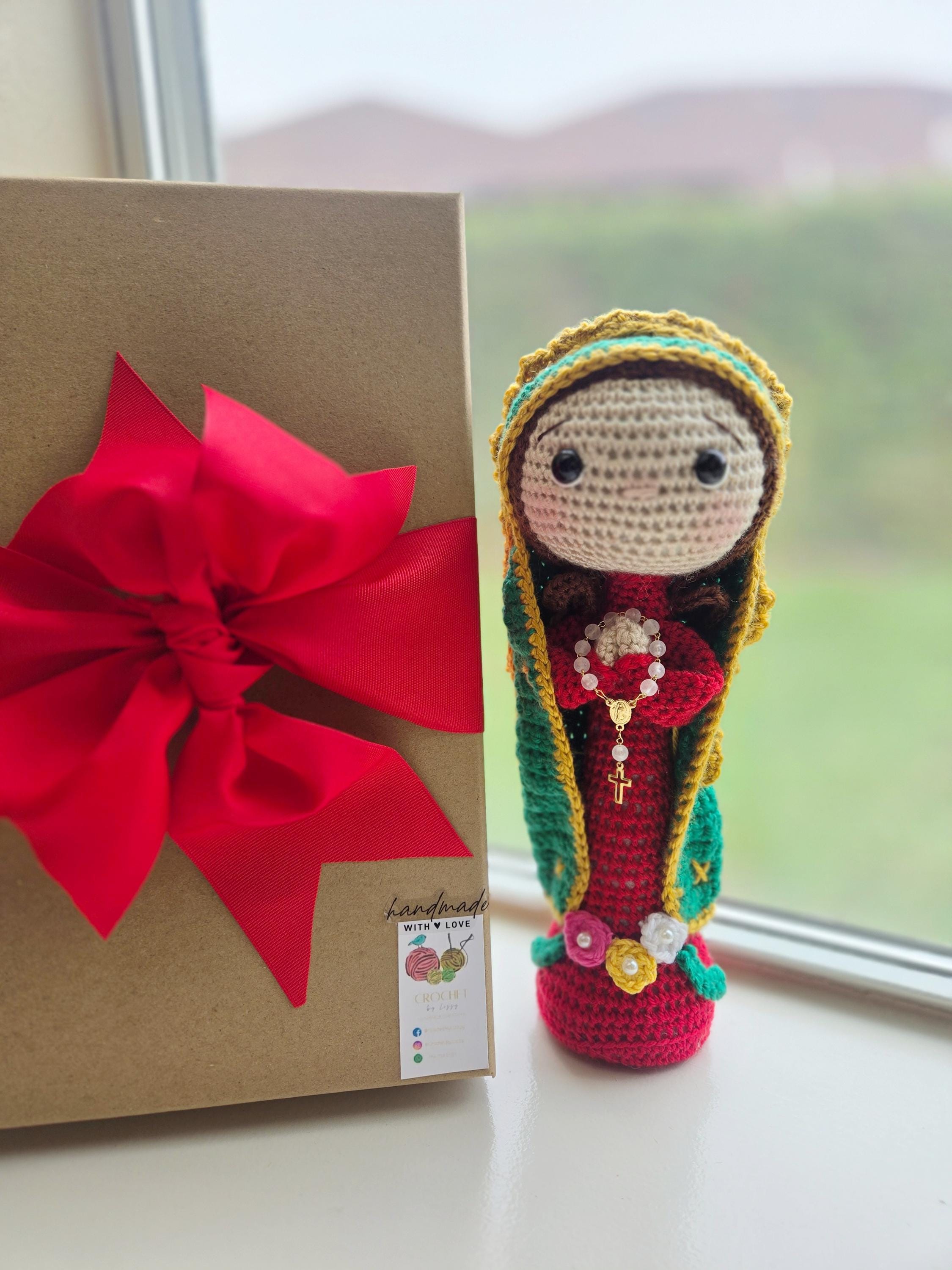 Handmade Crochet Virgin of Guadalupe 13 inches Personalized